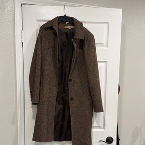Larry Levine Brown Trench Coat